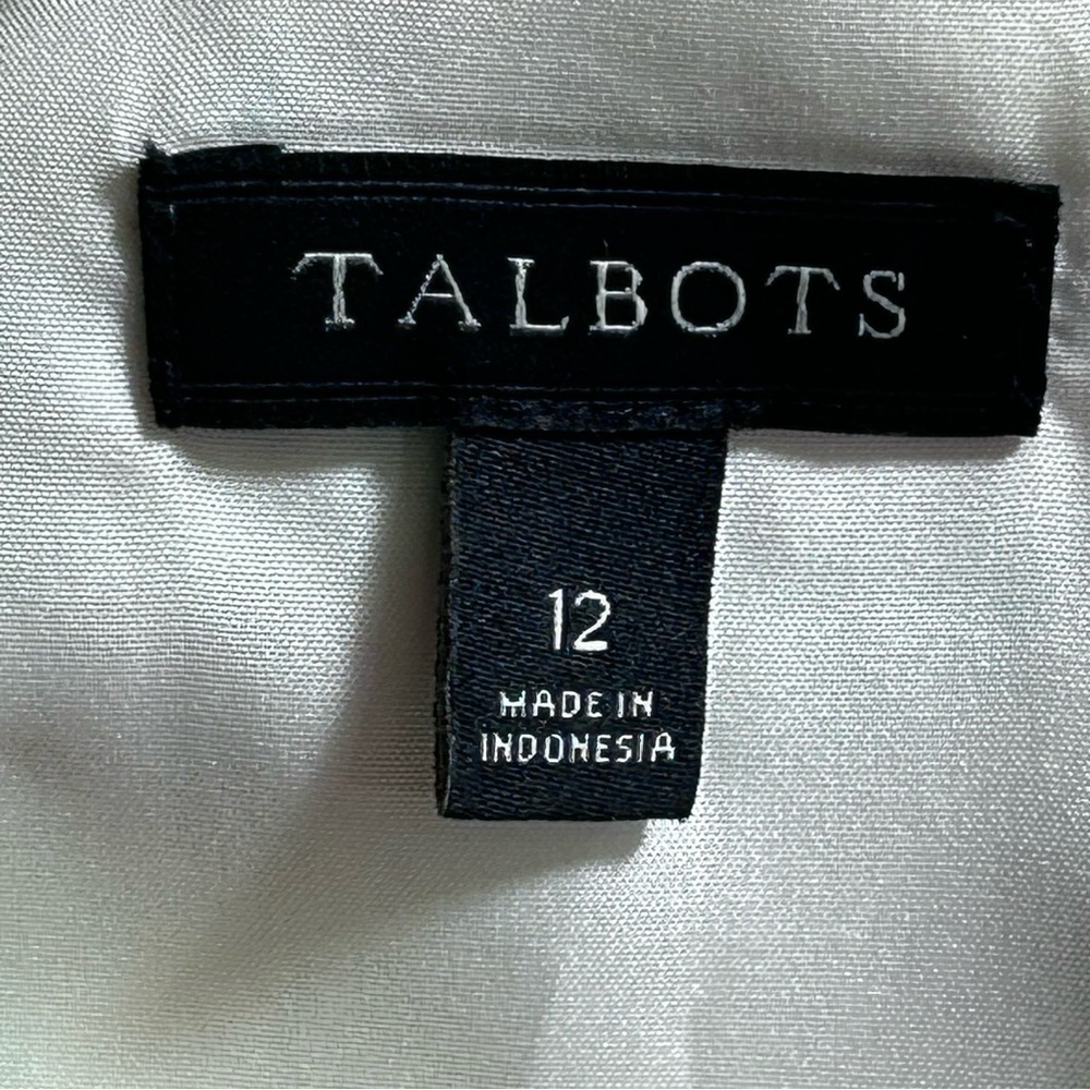 Talbots Floral Print Sleeveless Belted Zip Midi Lined Dress Size 12 - Picture 2 of 9